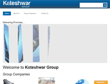 Tablet Screenshot of koteshwargroup.com